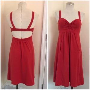 New Susana Monaco Red Stretch Swing Dress